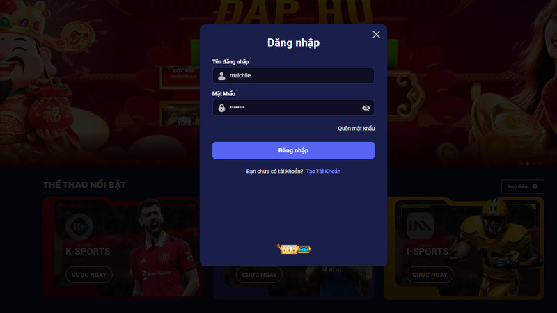 Cung cấp các dữ liệu để đăng nhập Tin88 theo yêu cầu